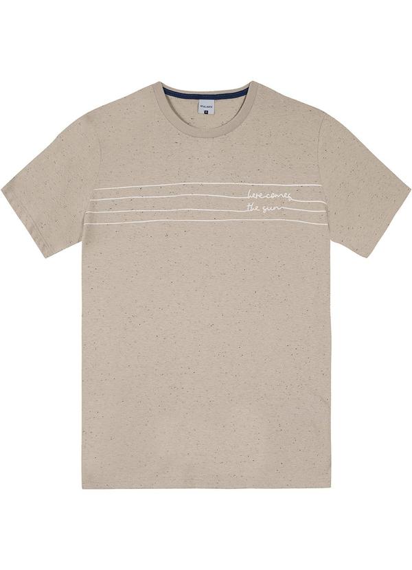 Malwee - Camiseta Here Comes The Sun em Botonê Taupe