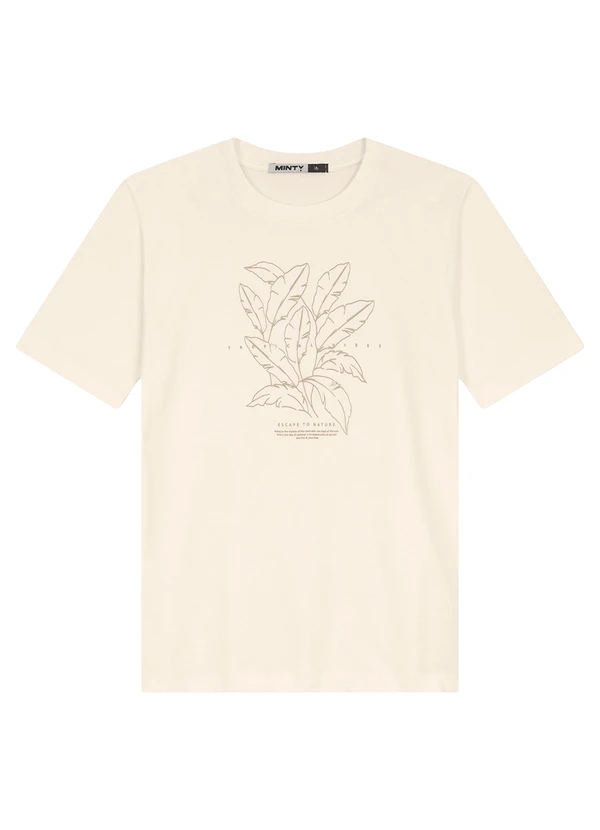 Minty - Camiseta Juvenil Masculina em Meia Malha Bege 3