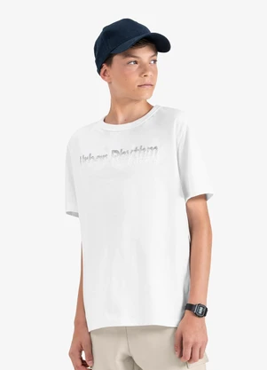 Minty - Camiseta Juvenil Masculina em Meia Malha Branco - MINTY