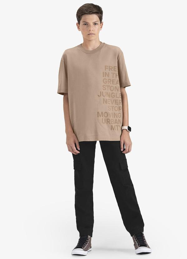 Minty - Camiseta Juvenil Masculina em Meia Malha Marrom 2