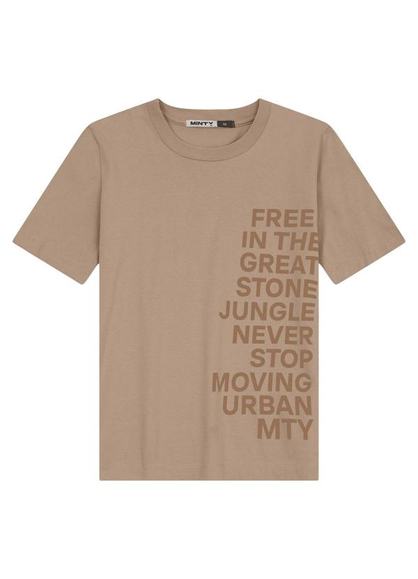 Minty - Camiseta Juvenil Masculina em Meia Malha Marrom 3