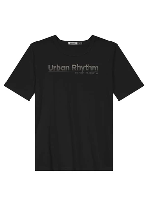 Minty - Camiseta Juvenil Masculina em Meia Malha Preto - MINTY