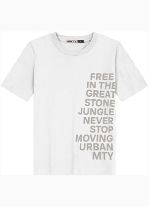 Minty - Camiseta Juvenil Masculina em Meia Malha Preto - MINTY