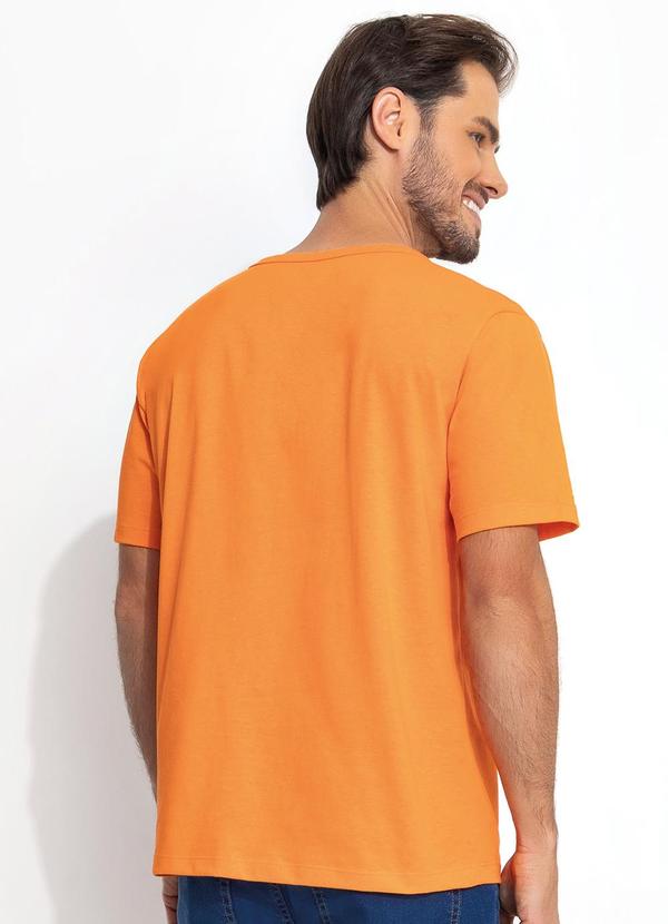 Moda Pop - Camiseta Laranja Escuro em Malha de Algodão 2