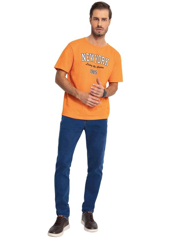 Moda Pop - Camiseta Laranja Escuro em Malha de Algodão 3