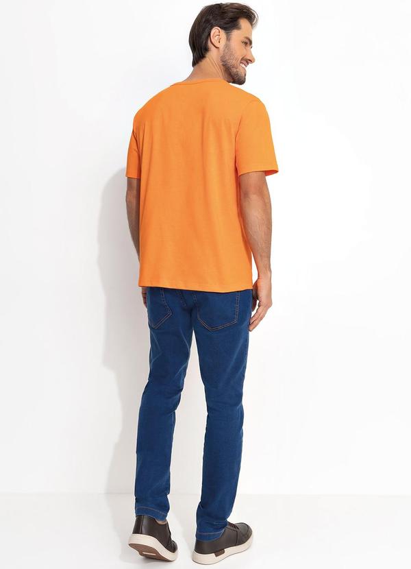 Moda Pop - Camiseta Laranja Escuro em Malha de Algodão 5