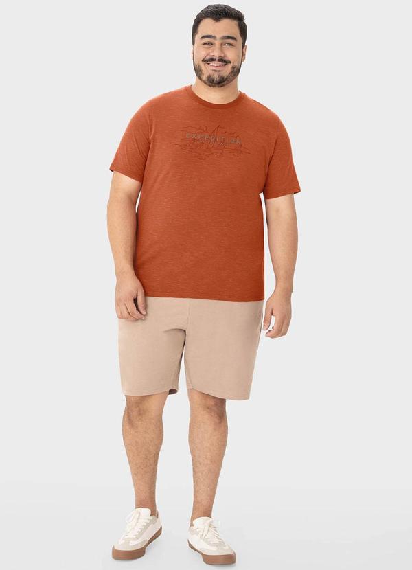 Malwee Plus - Camiseta Laranja Escuro Expedition em Malha Eco 1