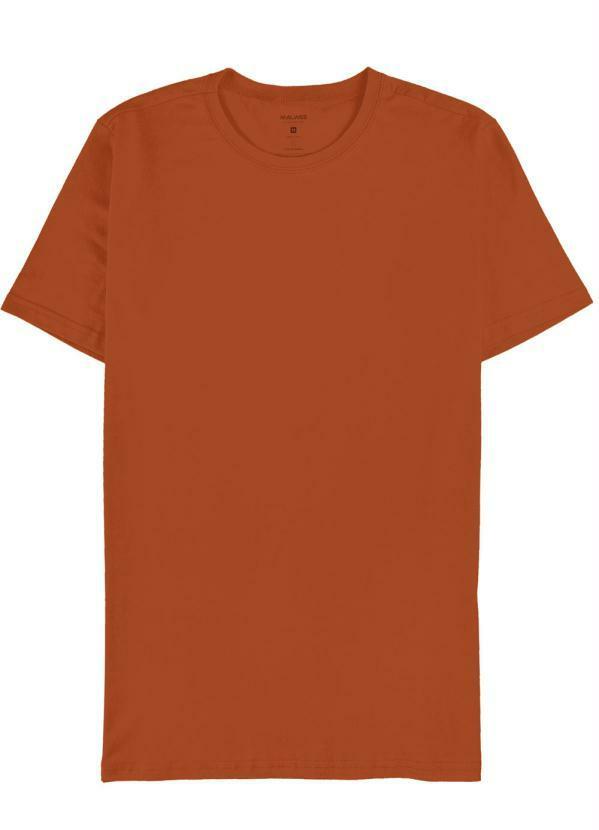 Malwee - Camiseta Laranja Escuro Tradicional Masculina
