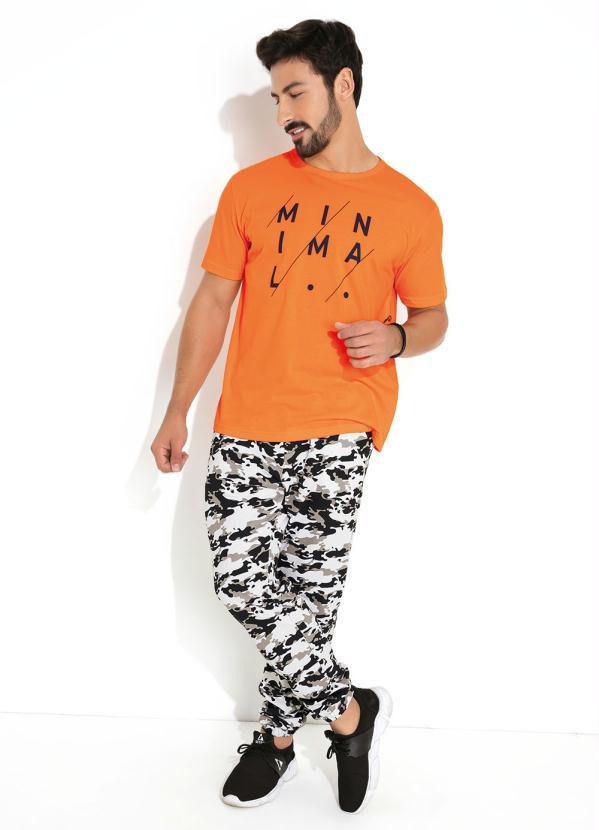 Moda Pop - Camiseta Laranja Manga Curta 3