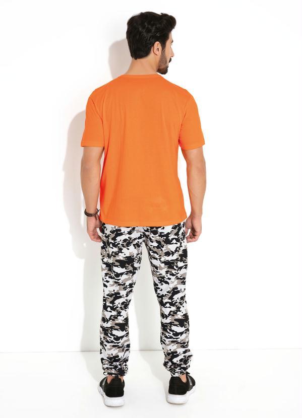 Moda Pop - Camiseta Laranja Manga Curta 4