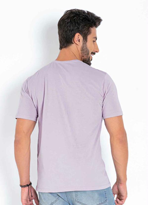 Outlet - Camiseta Lilás com Estampa na Frente 2