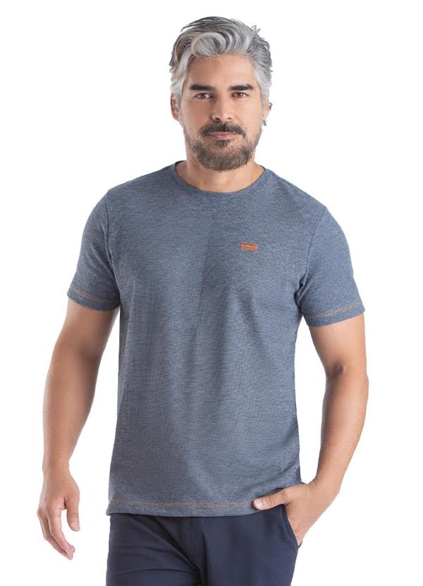 Biogás - Camiseta M/C Malha Honey Marinho