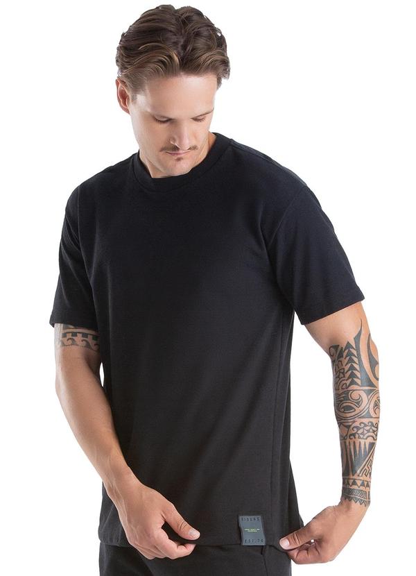 Biogás - Camiseta M/C Malhao Rustico Preto