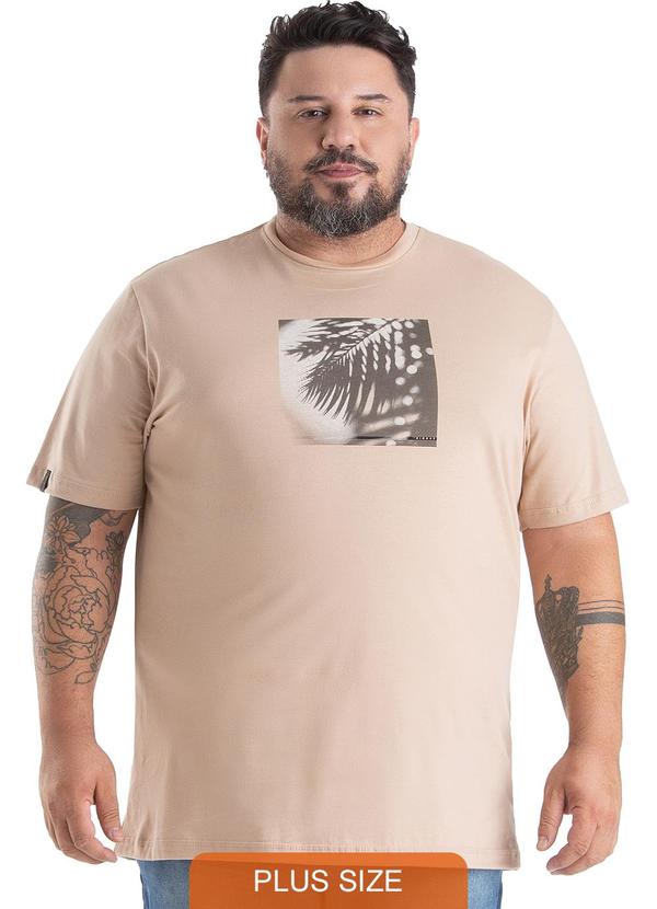 Biogás - Camiseta M/C Meia Malha Bege