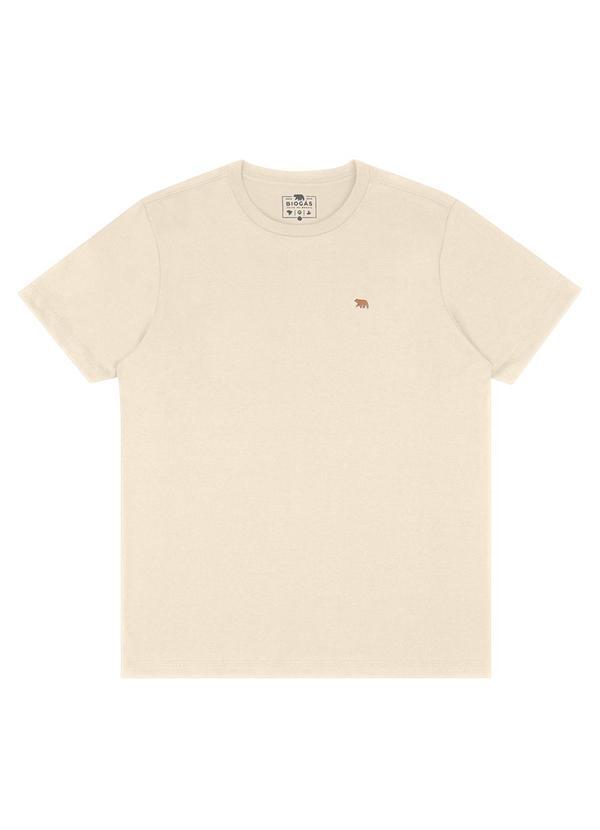 Biogás - Camiseta M/C Meia Malha Bege
