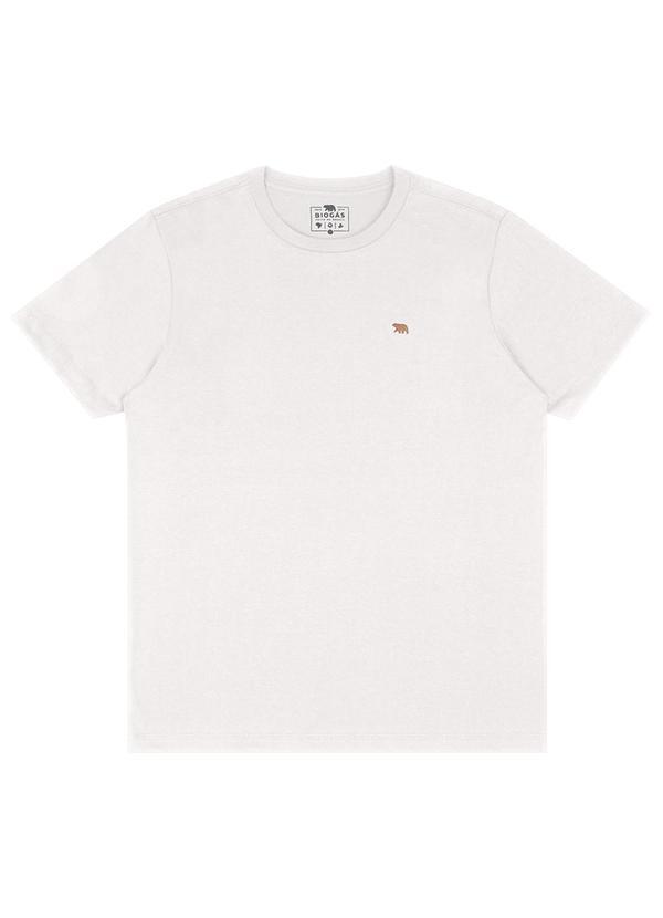 Biogás - Camiseta M/C Meia Malha Branco