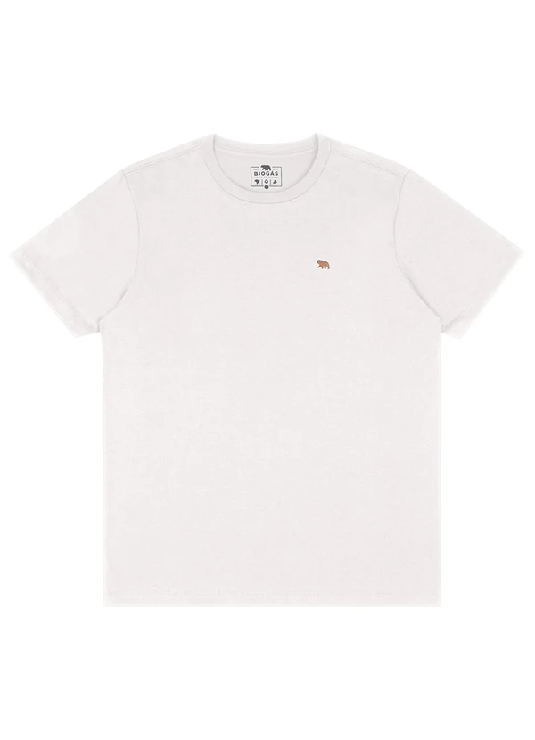 Biogás - Camiseta M/C Meia Malha Branco