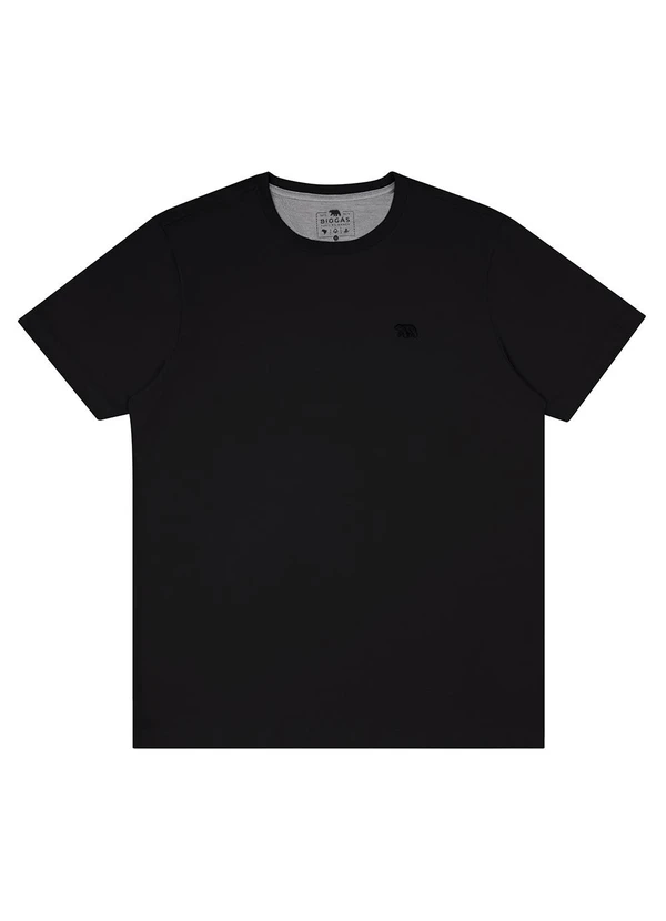 Biogás - Camiseta M/C Meia Malha Preto