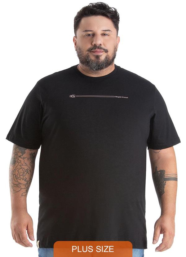 Biogás - Camiseta M/C Meia Malha Preto