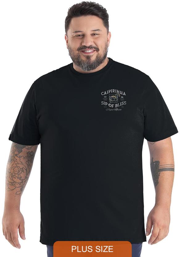 Biogás - Camiseta M/C Meia Malha Preto
