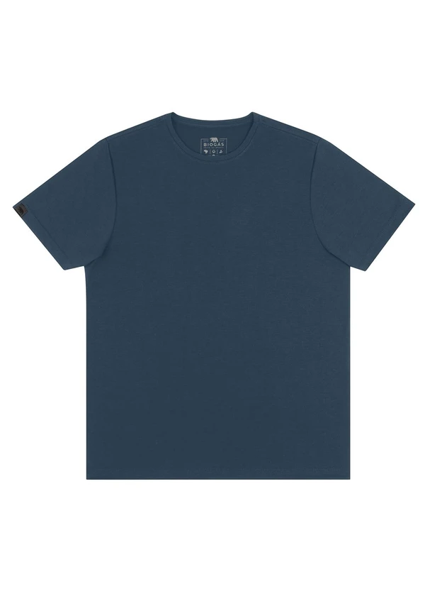 Biogás - Camiseta M/C Meia Malha Pv c/ Elastano Azul
