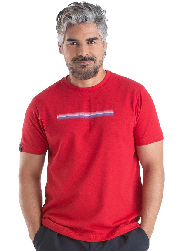 Biogás - Camiseta M/C Meia Malha Vermelho