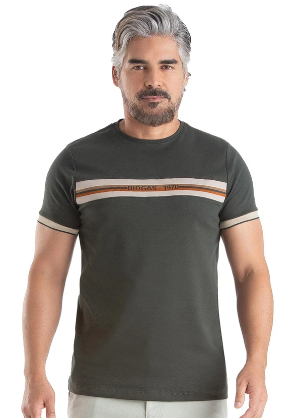 Biogás - Camiseta M/C Suedine Verde