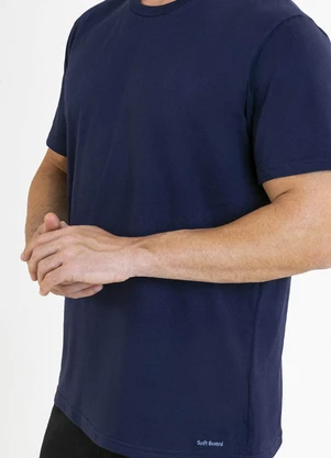 Soft Bonni - Camiseta Manga Curta Adulto em Meia Malha Azul - SOFT BONNI