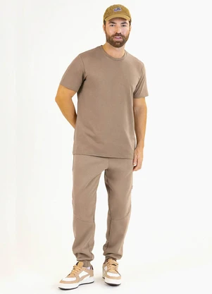 Soft Bonni - Camiseta Manga Curta Adulto em Meia Malha Bege - SOFT BONNI