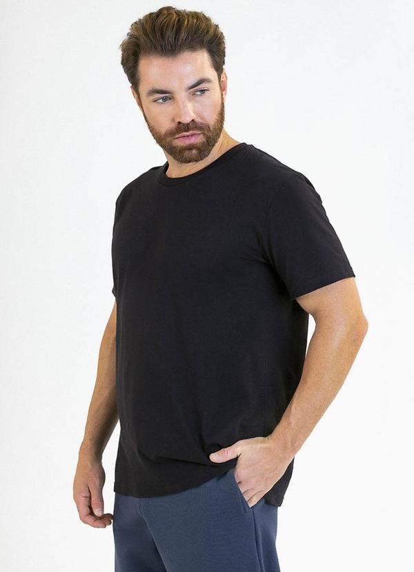 Soft Bonni - Camiseta Manga Curta Adulto em Meia Malha Preto