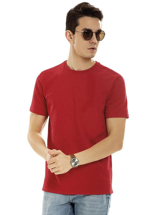 Habana - Camiseta Manga Curta Básica Vermelho