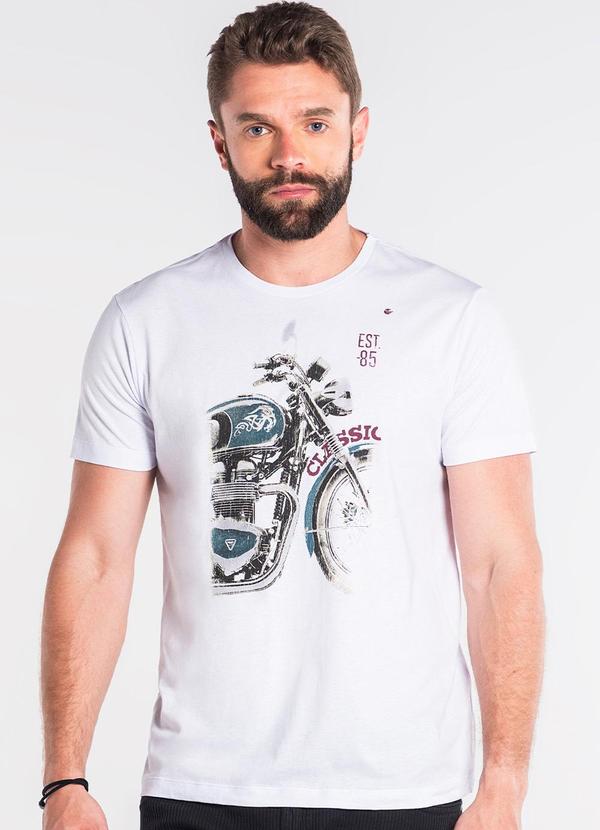 Svk Confort - Camiseta Manga Curta Classic Motorcycle Branca