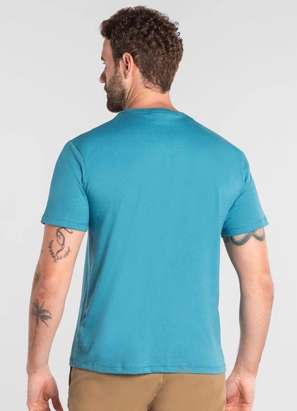Just Basic - Camiseta Manga Curta Masculina Azul 2