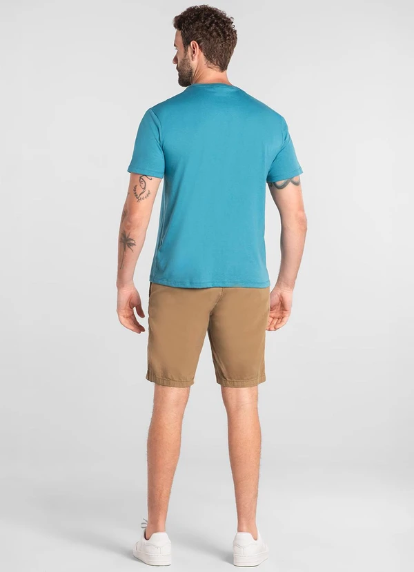 Just Basic - Camiseta Manga Curta Masculina Azul 4