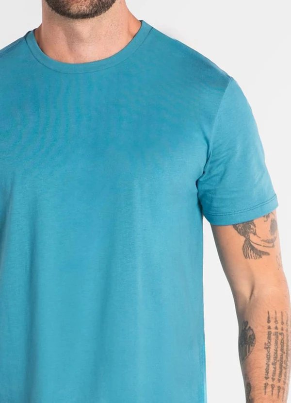 Just Basic - Camiseta Manga Curta Masculina Azul 5