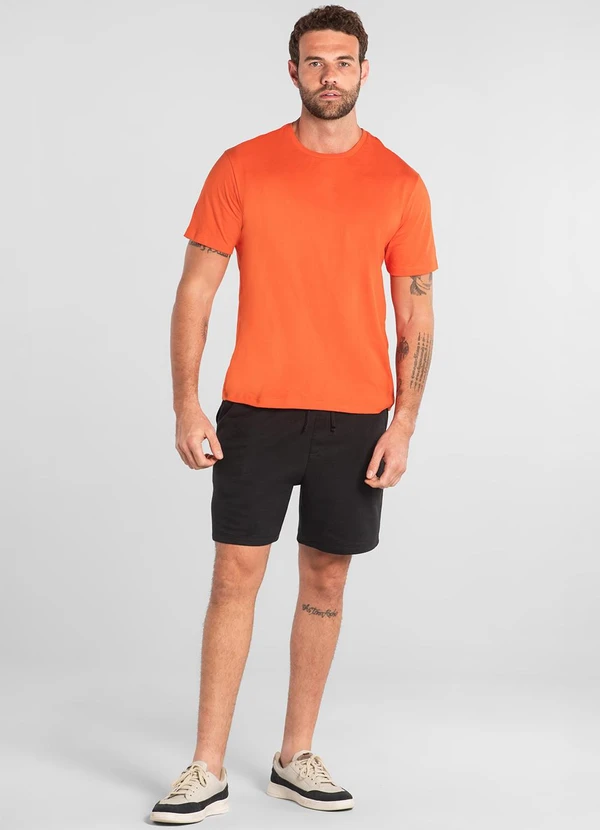Just Basic - Camiseta Manga Curta Masculina Laranja 3