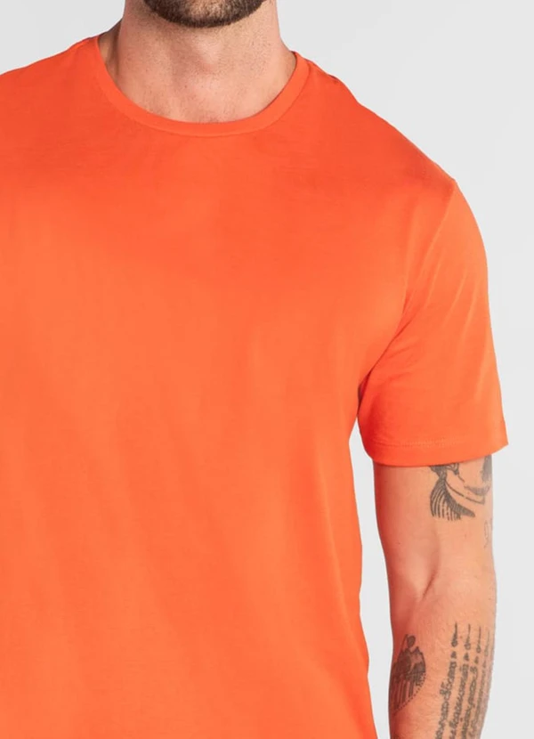 Just Basic - Camiseta Manga Curta Masculina Laranja 5