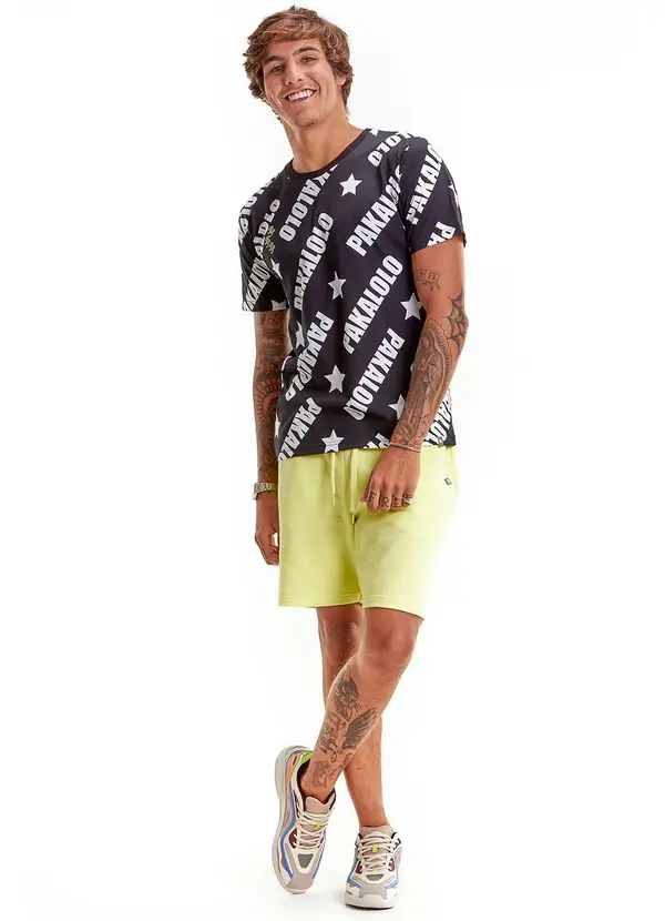 Pakalolo - Camiseta Manga Curta Masculina Preto 3