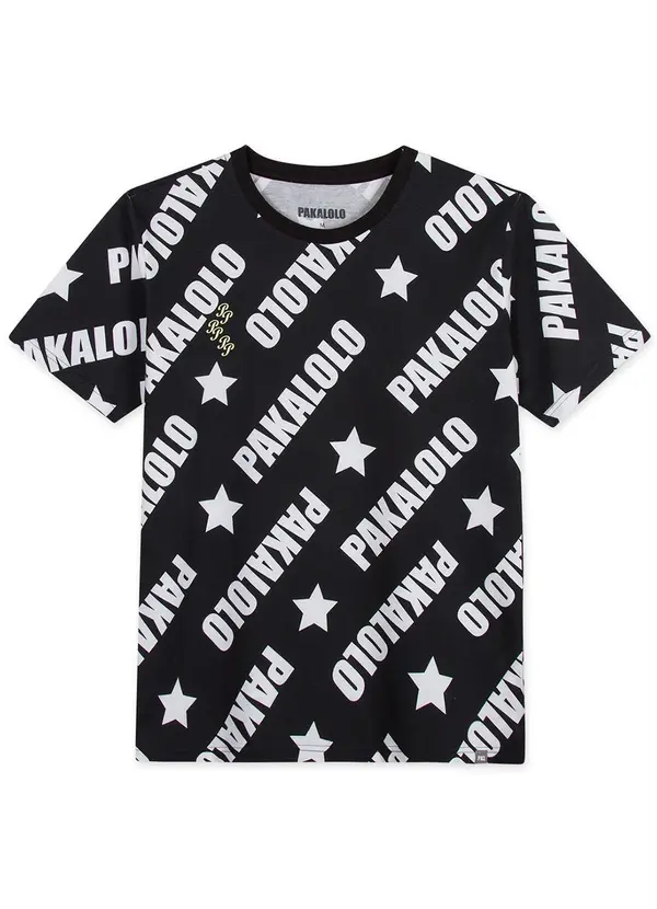 Pakalolo - Camiseta Manga Curta Masculina Preto 5