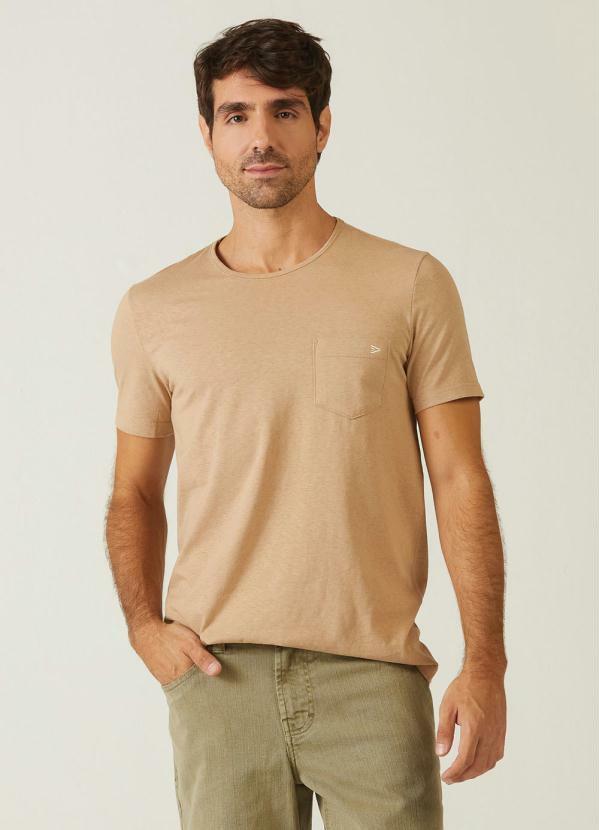 Malwee - Camiseta Marrom Masculina Slim Premium