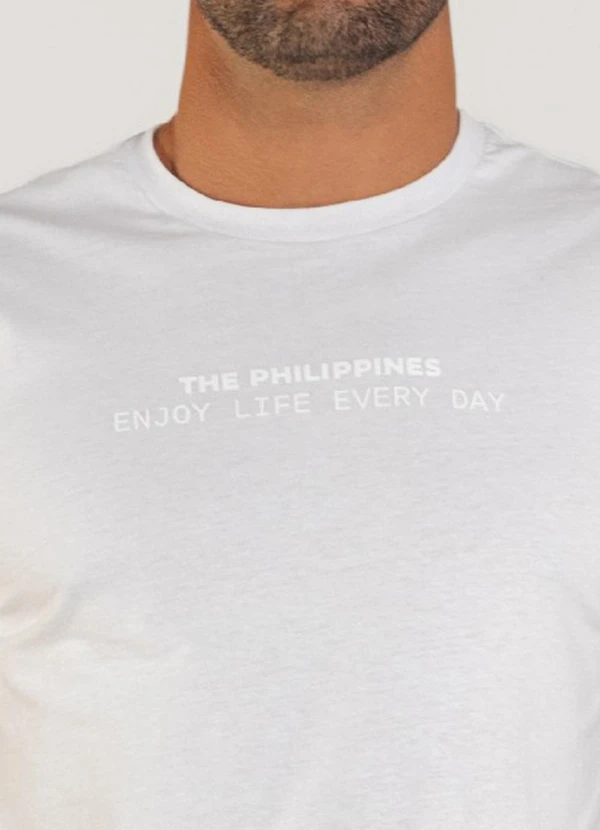 The Philippines - Camiseta Masculina Algodão Branco 3
