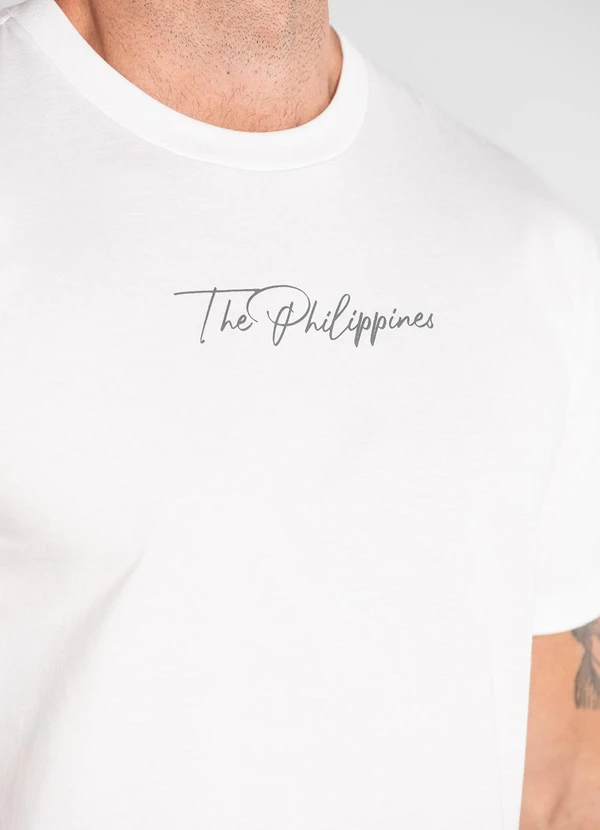 The Philippines - Camiseta Masculina Algodão The Philippines Branco 4