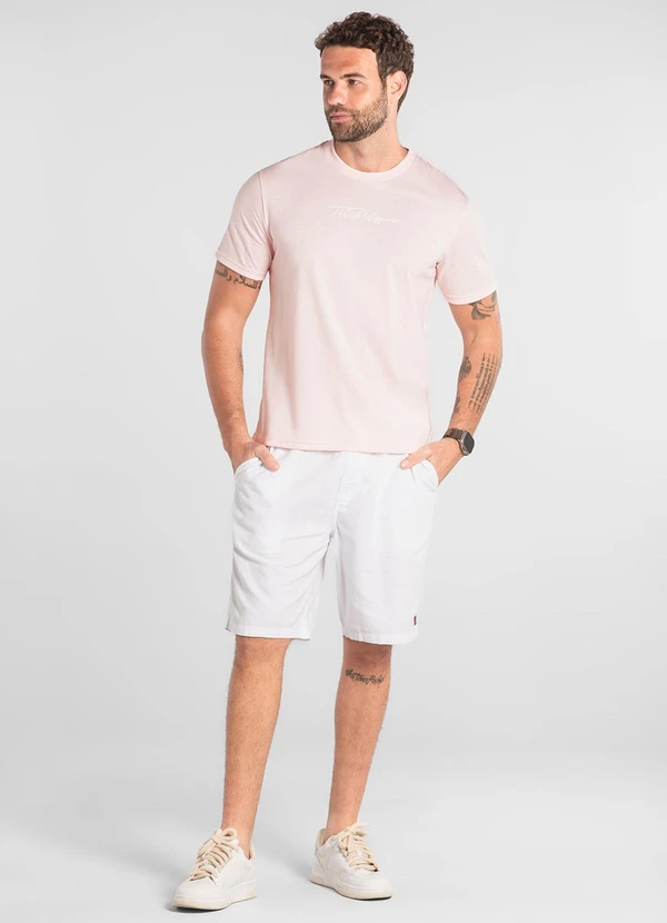 The Philippines - Camiseta Masculina Algodão Rosa 3