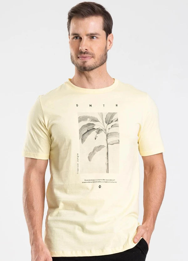 Diametro - Camiseta Masculina Amarelo 3