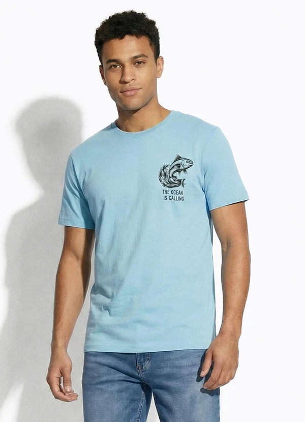 Fakini - Camiseta Masculina Azul