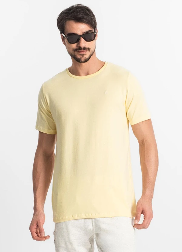 Diametro - Camiseta Masculina Basica Amarelo 4