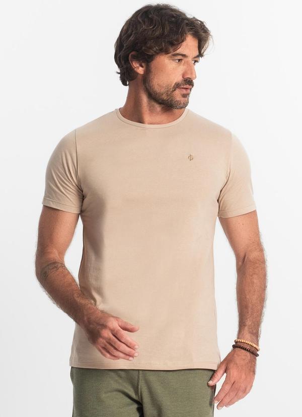 Diametro - Camiseta Masculina Basica Bege