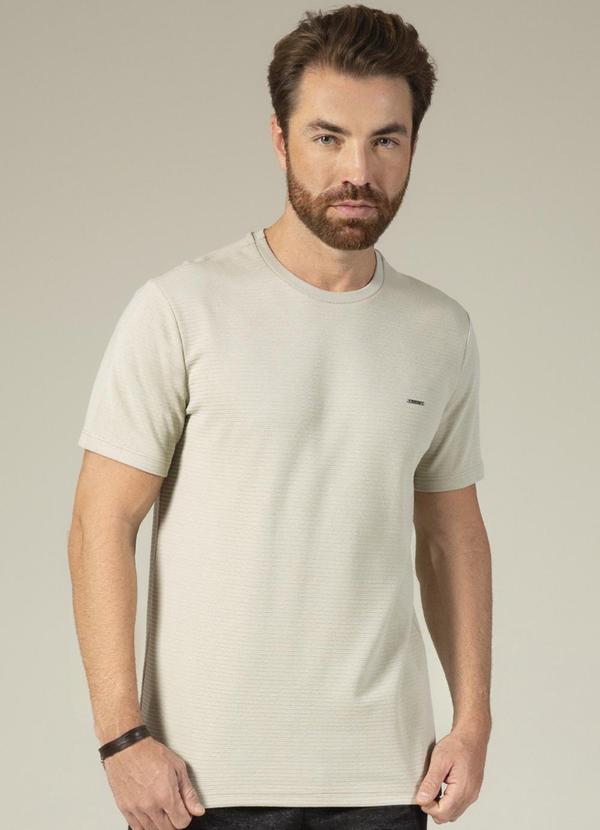 Exco - Camiseta Masculina Básica com Aviamento Verde