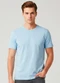 Rovitex - Camiseta Masculina Básica com Gola Redonda Verde - variação: Azul
