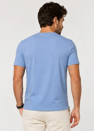 Select - Camiseta Masculina Básica em Malha Drop Azul - SELECT